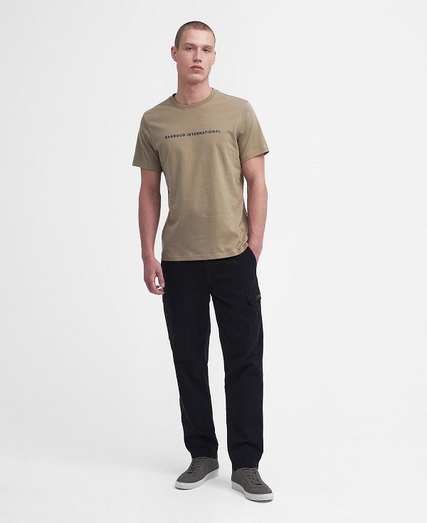 Barbour Motored T-shirt Khaki | BABO88329