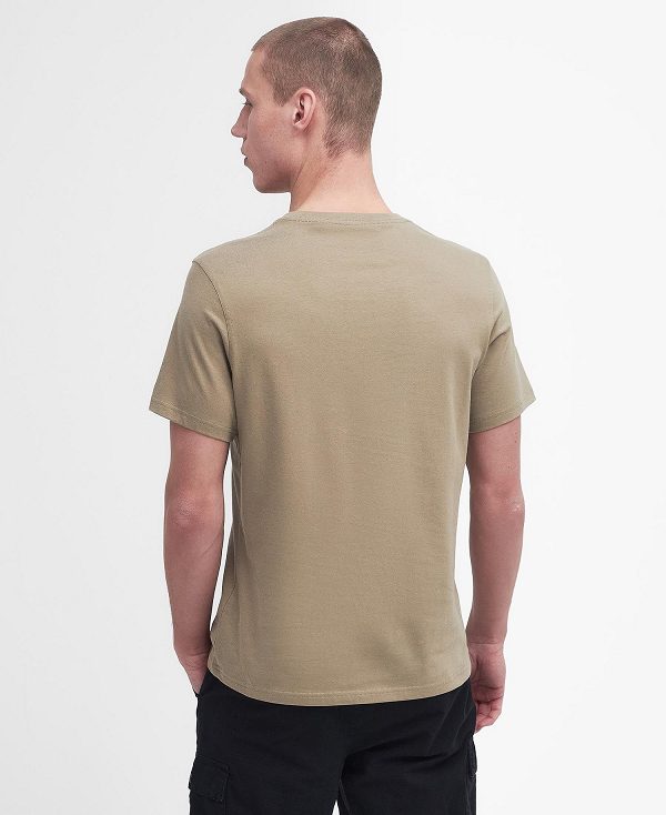 Barbour Motored T-shirt Khaki | BABO88329