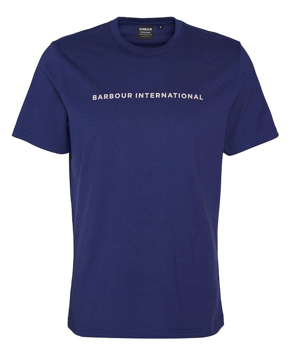 Barbour Motored T-shirt Mørkeblå | BABO88331