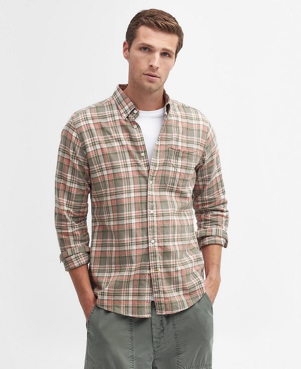 Barbour Mowbray Tailored Long-sleeved Shirt Olivengrøn | BABO87742