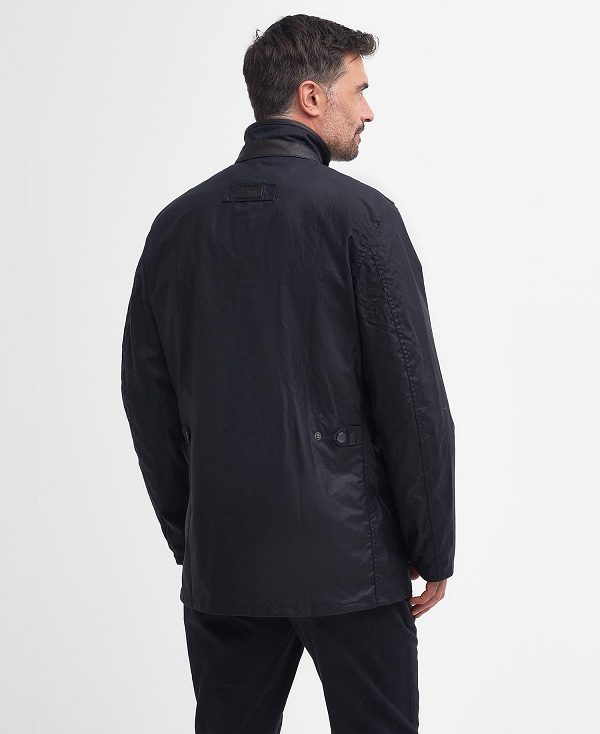 Barbour Mowden Waxed Jacket Mørkeblå | BABO87207