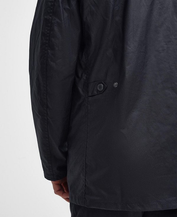 Barbour Mowden Waxed Jacket Mørkeblå | BABO87207