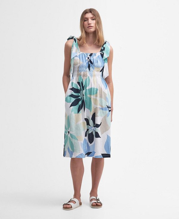 Barbour Nadia Floral Midi Dress Flerfarvede | BABO89582