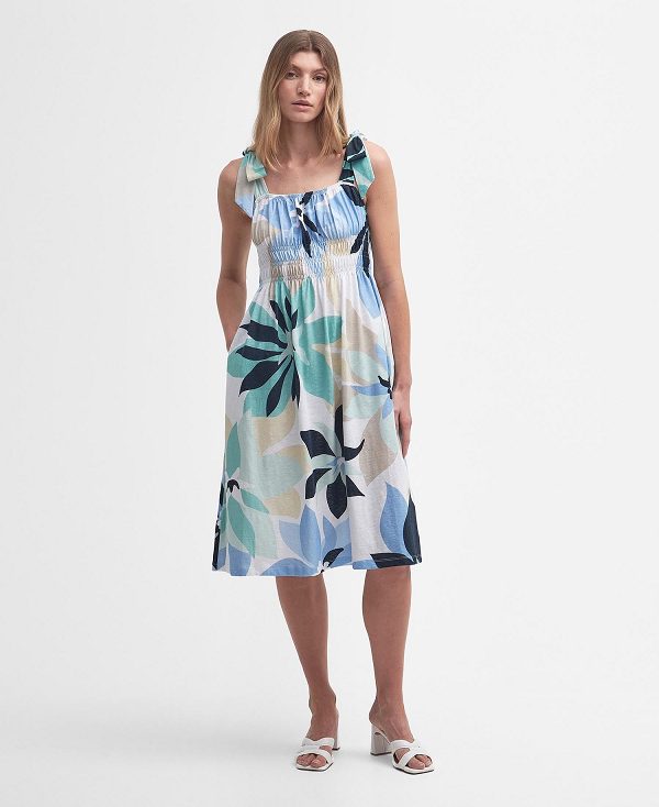 Barbour Nadia Floral Midi Dress Flerfarvede | BABO89582