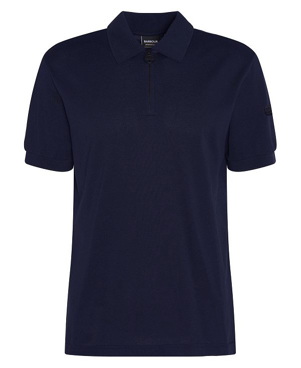 Barbour Nara Pique Polo Shirt Blå Mørkeblå | BABO88076