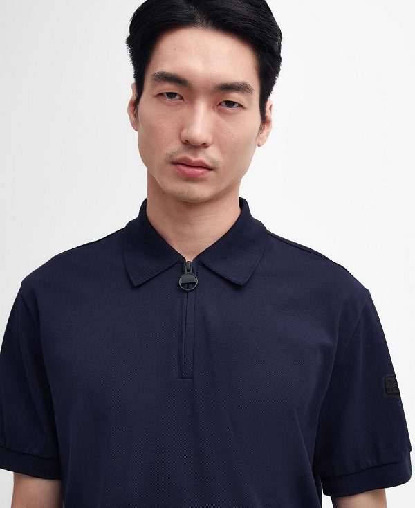 Barbour Nara Pique Polo Shirt Blå Mørkeblå | BABO88076