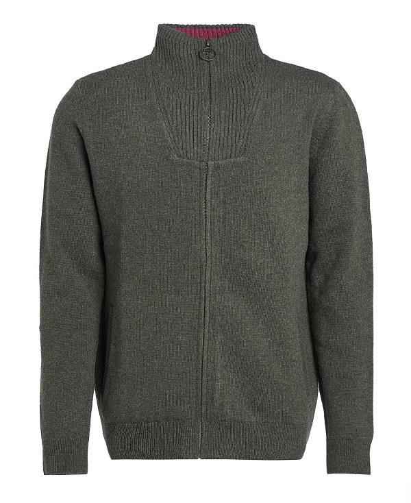 Barbour Nelson Essential Full-zip Jumper Grøn | BABO88533