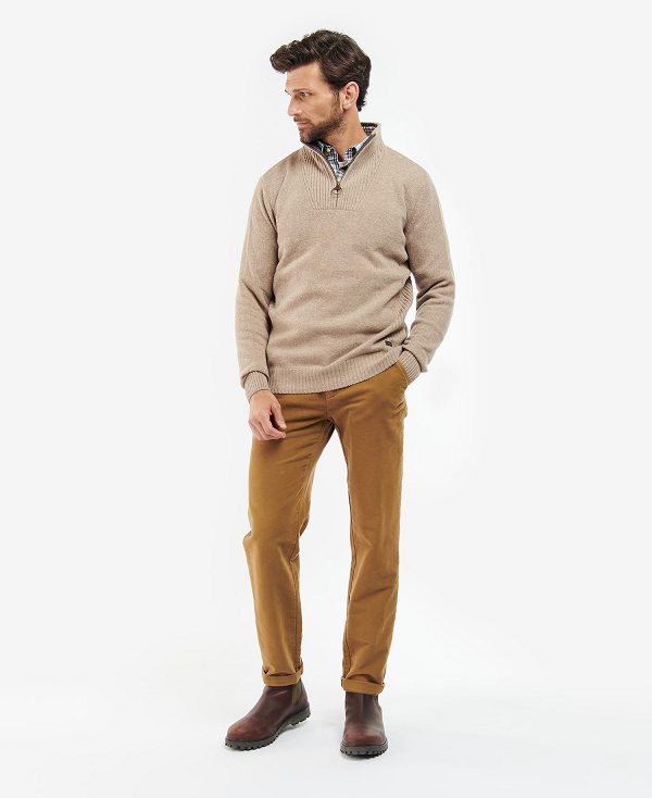 Barbour Nelson Essential Half-zip Jumper Grå | BABO88557