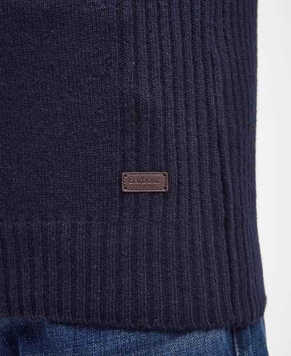 Barbour Nelson Essential Half-zip Jumper Mørkeblå | BABO88572