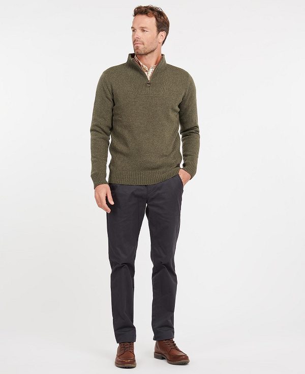 Barbour Nelson Essential Half-zip Jumper Mørkeblå | BABO88587