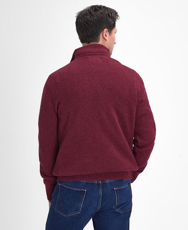 Barbour Nelson Essential Half-zip Jumper Bordeaux | BABO88668