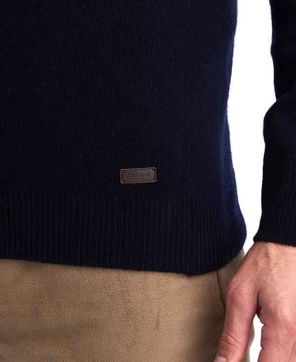 Barbour Nelson Essential V Neck Jumper Mørkeblå | BABO88547