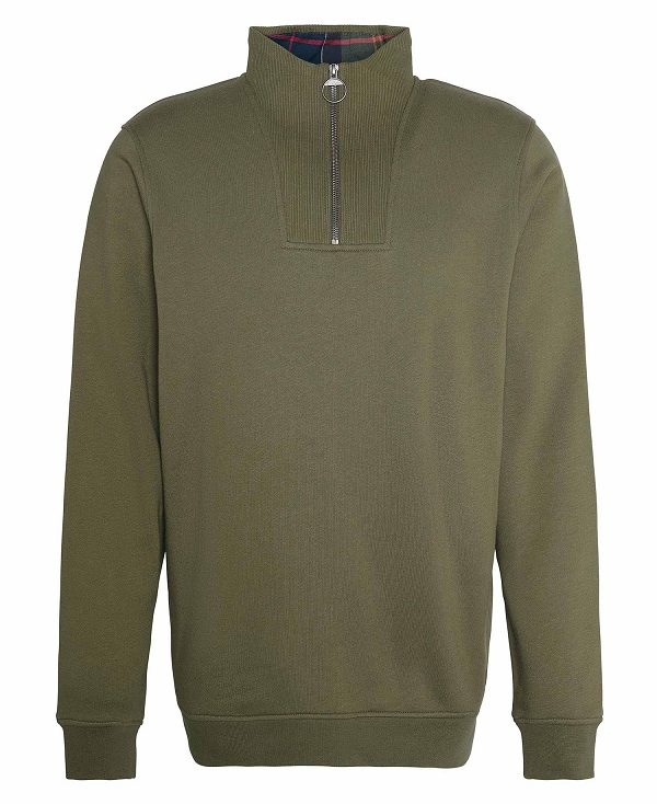 Barbour Nelson Half-zip Sweatshirt Grøn | BABO88637