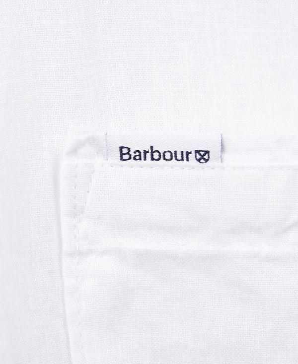 Barbour Nelson Regular Short-sleeved Shirt Hvide | BABO87629