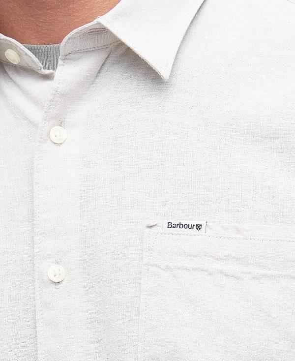 Barbour Nelson Regular Short-sleeved Shirt Hvide | BABO87737