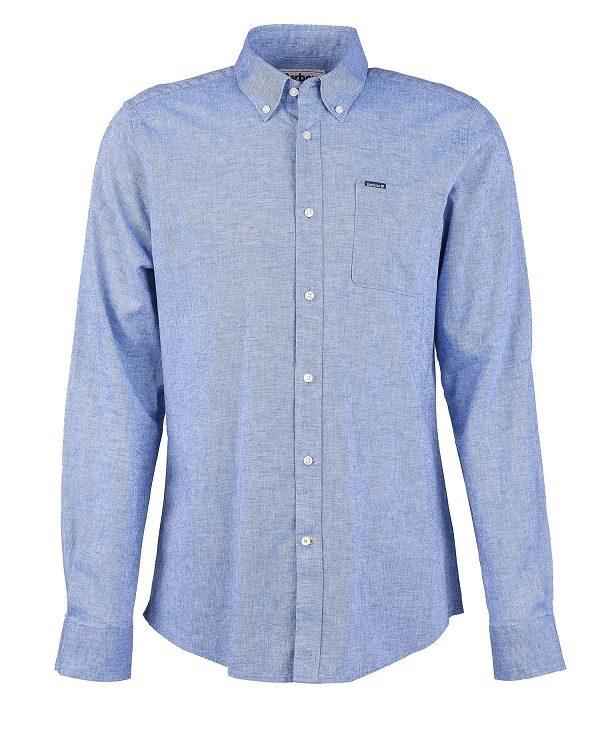 Barbour Nelson Tailored Long-sleeved Shirt Hvide | BABO87620