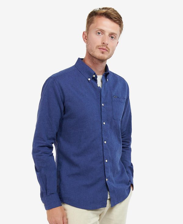 Barbour Nelson Tailored Long-sleeved Shirt Olivengrøn | BABO87622