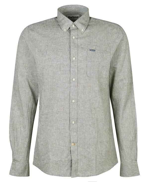 Barbour Nelson Tailored Long-sleeved Shirt Olivengrøn | BABO87632