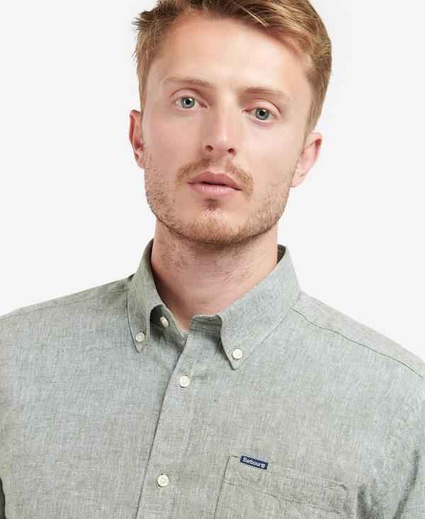 Barbour Nelson Tailored Long-sleeved Shirt Olivengrøn | BABO87632