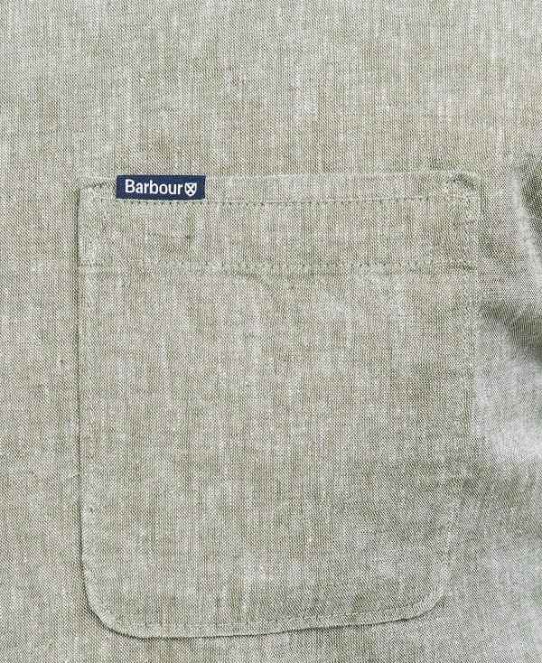 Barbour Nelson Tailored Long-sleeved Shirt Olivengrøn | BABO87632