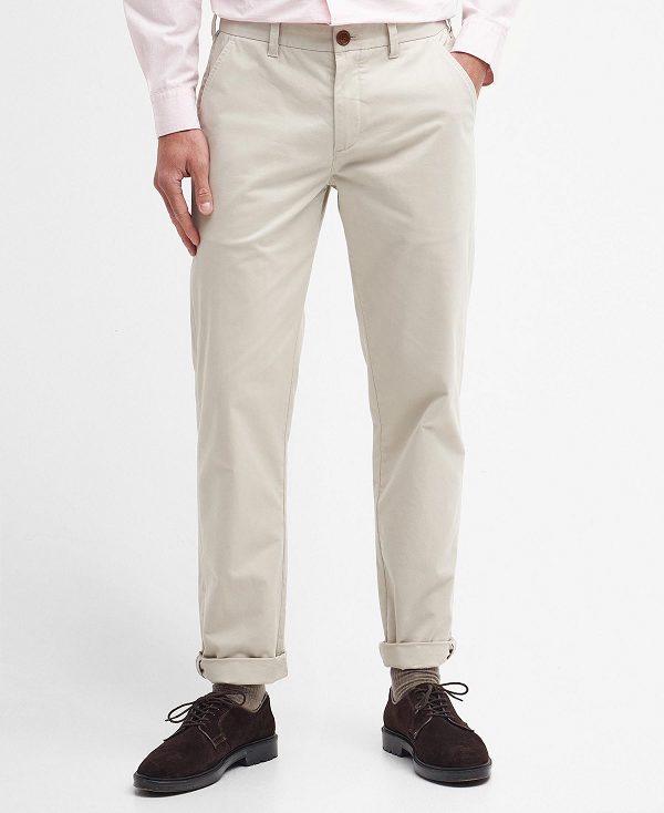 Barbour Neuston Essential Chinos Hvide | BABO88767