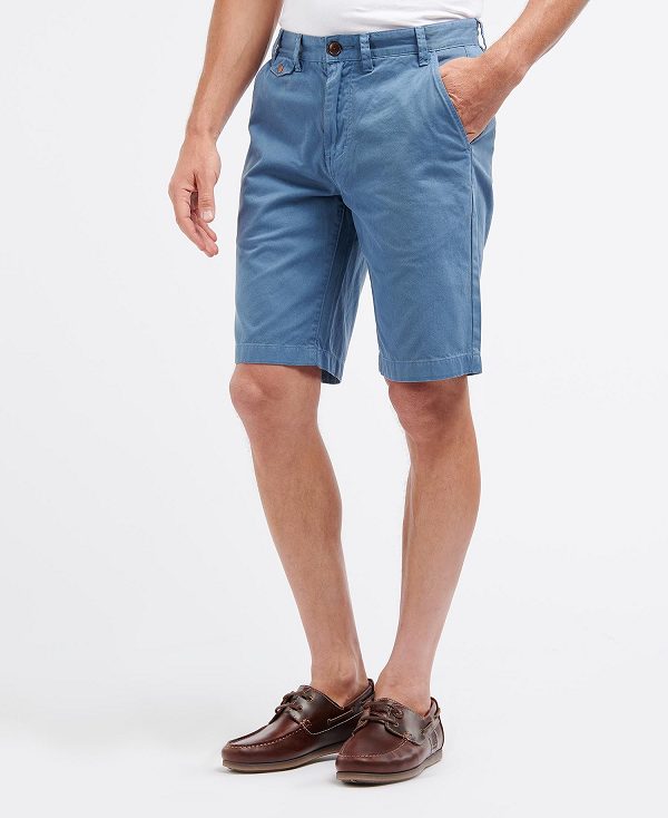 Barbour Neuston Twill Short Blå | BABO88744