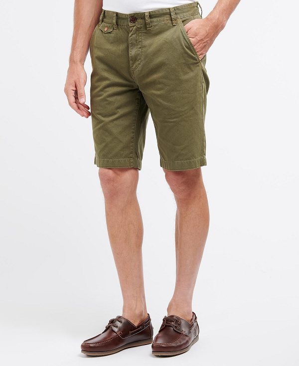 Barbour Neuston Twill Short Mørkegrøn | BABO88740