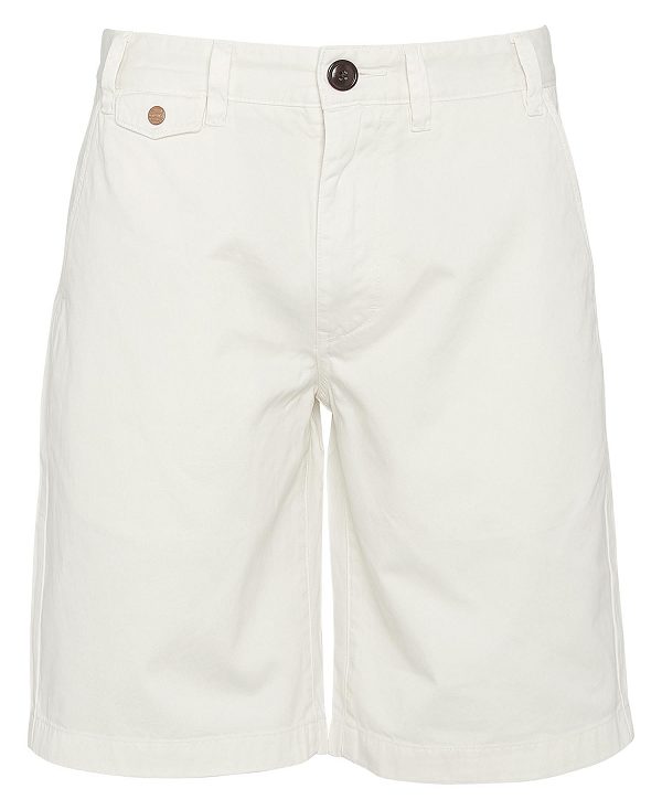 Barbour Neuston Twill Shorts Hvide | BABO88781