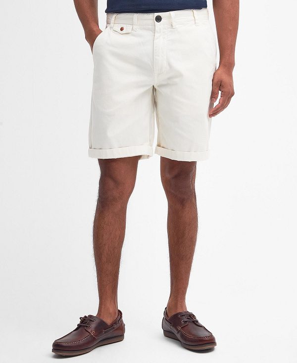 Barbour Neuston Twill Shorts Hvide | BABO88781