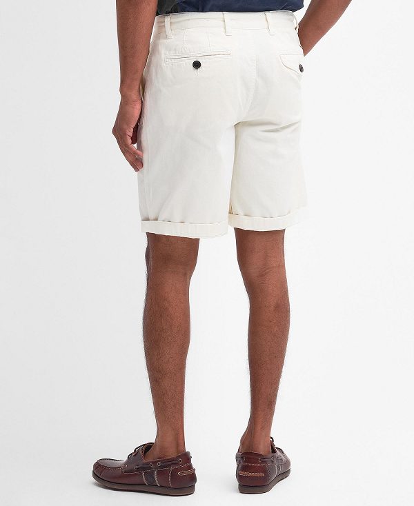 Barbour Neuston Twill Shorts Hvide | BABO88781