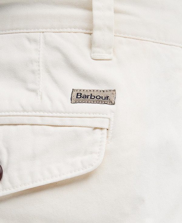 Barbour Neuston Twill Shorts Hvide | BABO88781