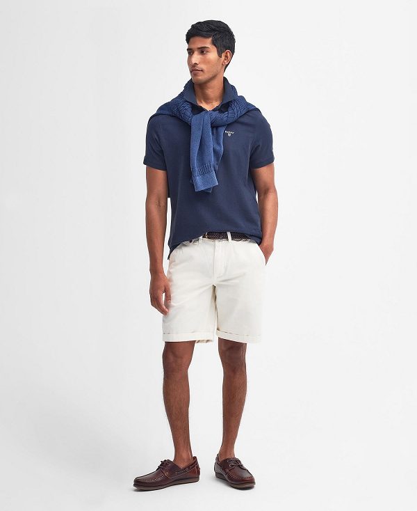 Barbour Neuston Twill Shorts Hvide | BABO88781