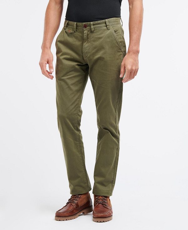 Barbour Neuston Twill Trousers Mørkegrøn | BABO88752