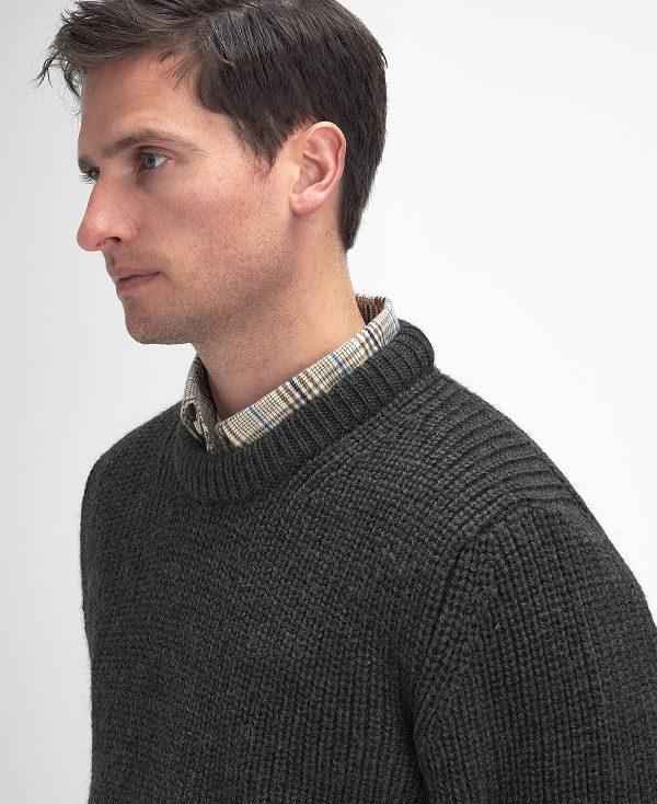 Barbour New Tyne Crew Neck Jumper Grøn | BABO88666