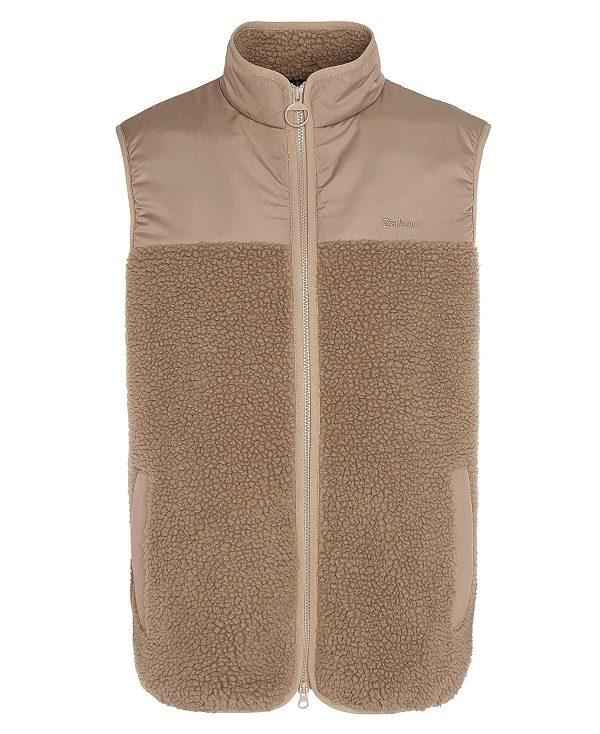 Barbour Newlan Fleece Gilet Beige | BABO88723