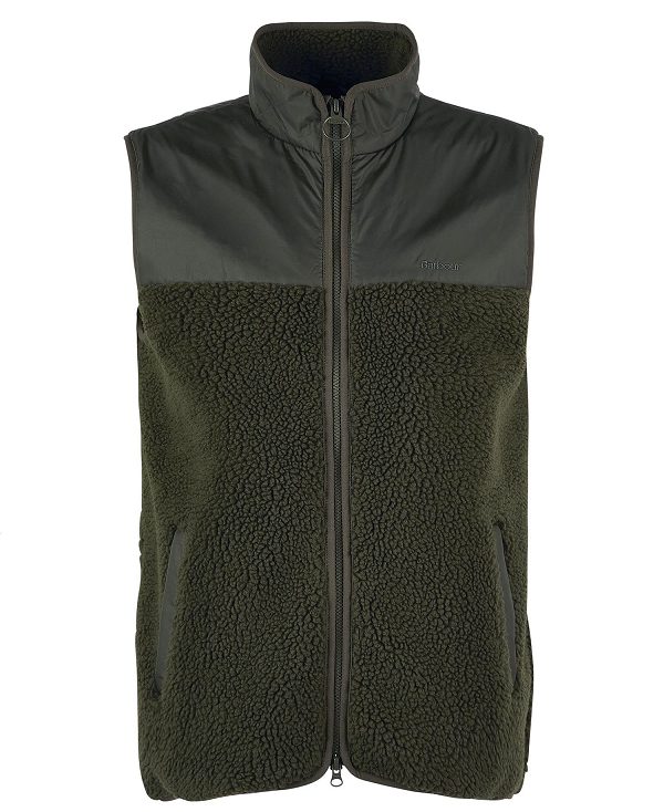 Barbour Newlan Fleece Gilet Grøn | BABO88706