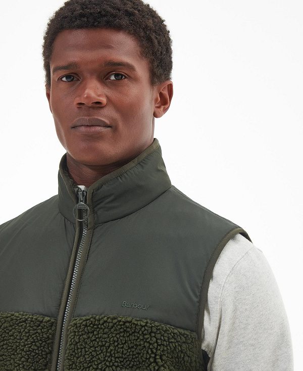 Barbour Newlan Fleece Gilet Grøn | BABO88706