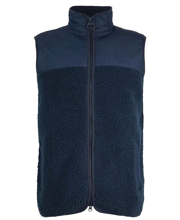 Barbour Newlan Fleece Gilet Mørkeblå | BABO88727