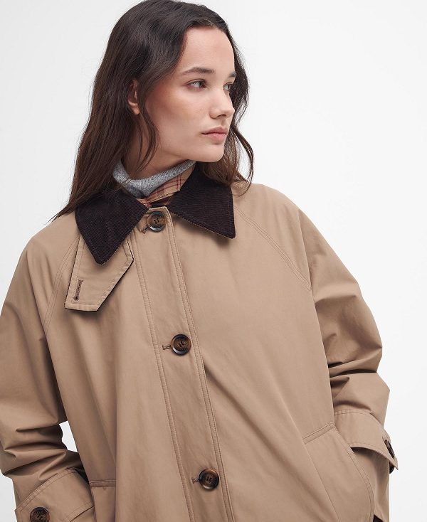 Barbour Noelle 3-in-1 Showerproof Car Coat Orange Mørkerød | BABO89415