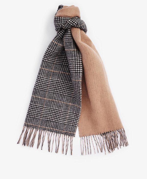 Barbour Noelle Reversible Check Scarf Brune | BABO90121