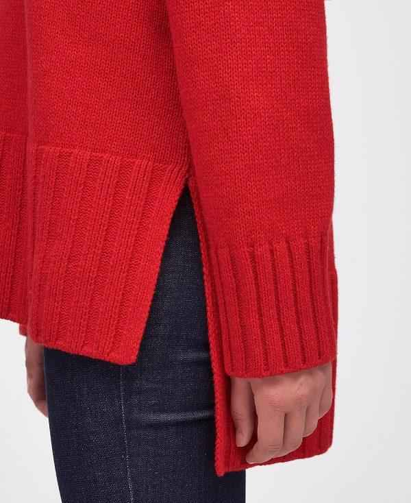 Barbour Norma Knitted Jumper Rød | BABO89676