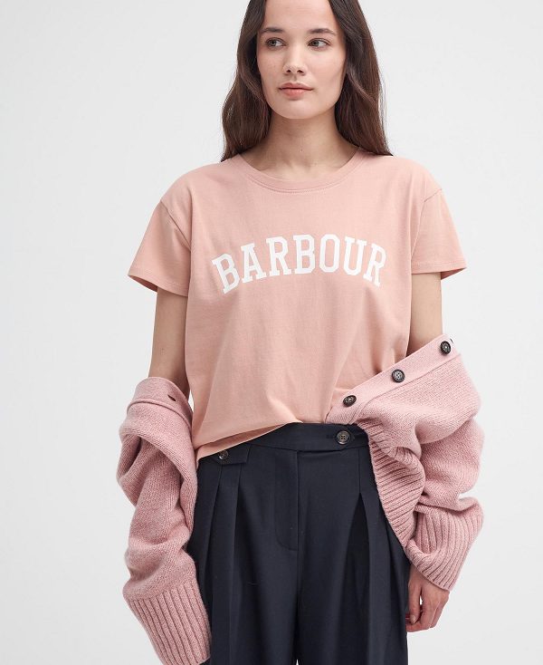 Barbour Northumberland Classic T-shirt Lyserød | BABO89579