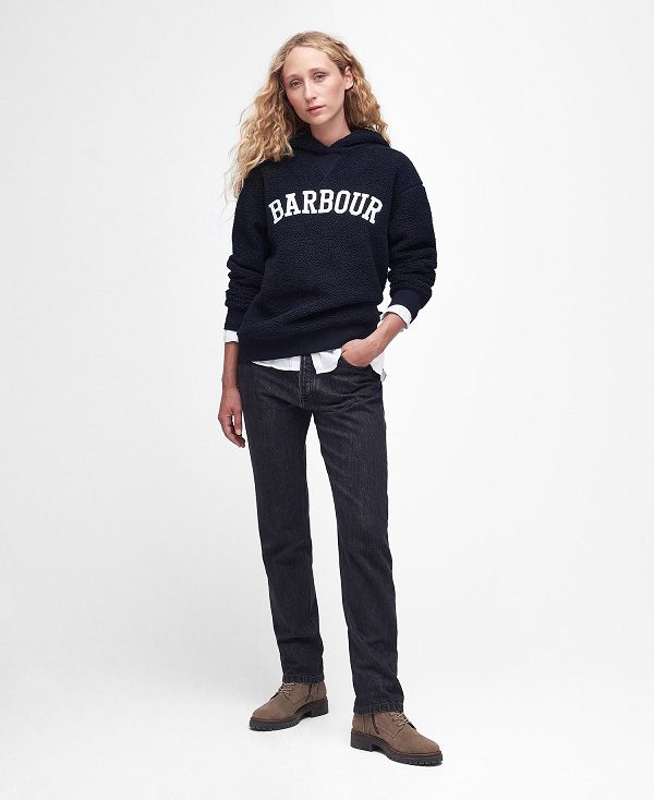 Barbour Northumberland Fleece Hoodie Mørkeblå | BABO89790