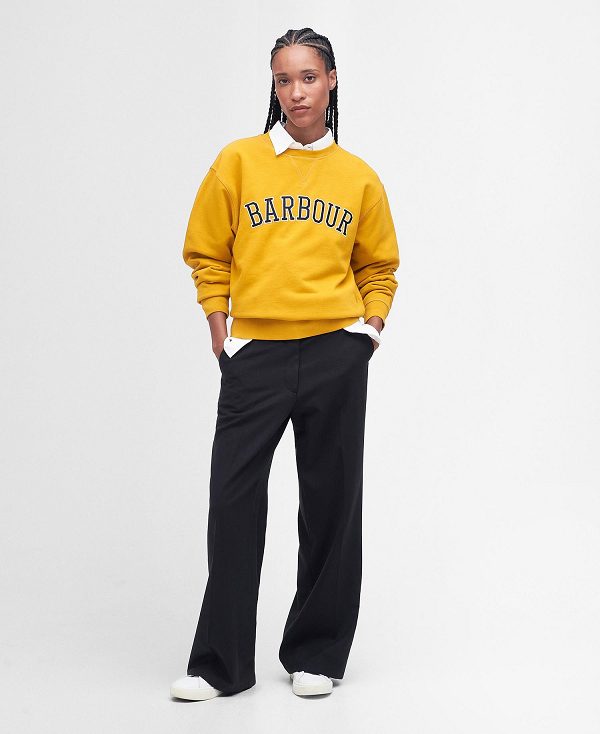 Barbour Northumberland Sweatshirt Gul | BABO89686