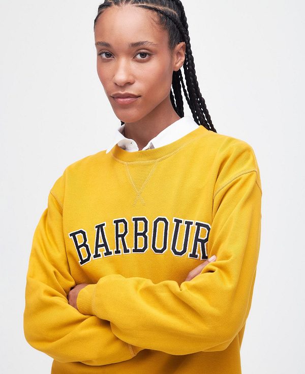 Barbour Northumberland Sweatshirt Gul | BABO89686