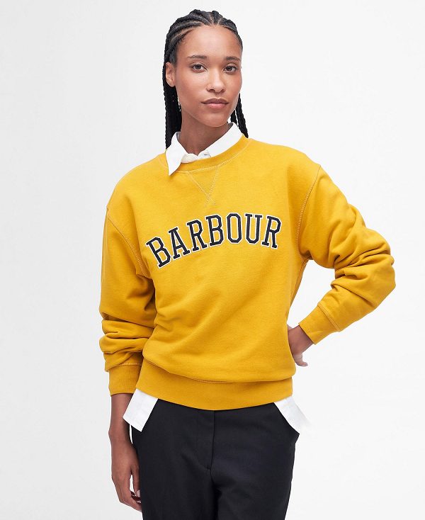 Barbour Northumberland Sweatshirt Gul | BABO89686