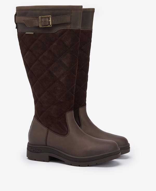 Barbour Oak Knee-high Boots Brune | BABO89873