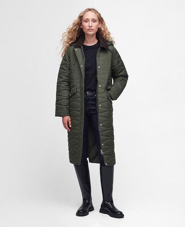 Barbour Oakfield Quilted Jacket Olivengrøn | BABO89281