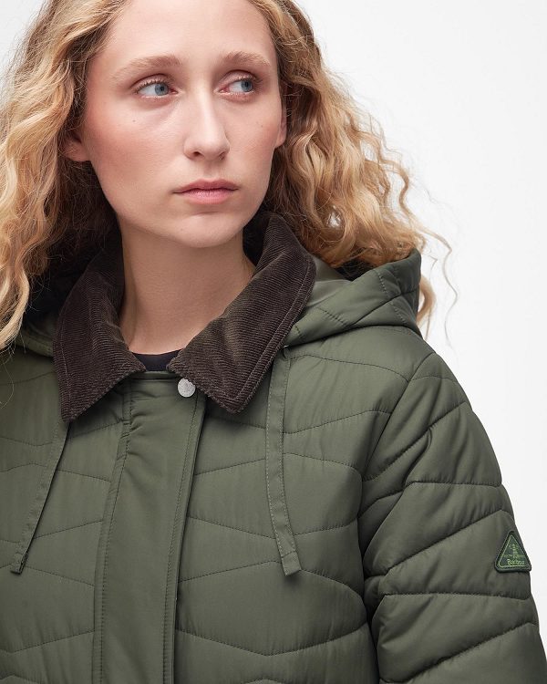 Barbour Oakfield Quilted Jacket Olivengrøn | BABO89281