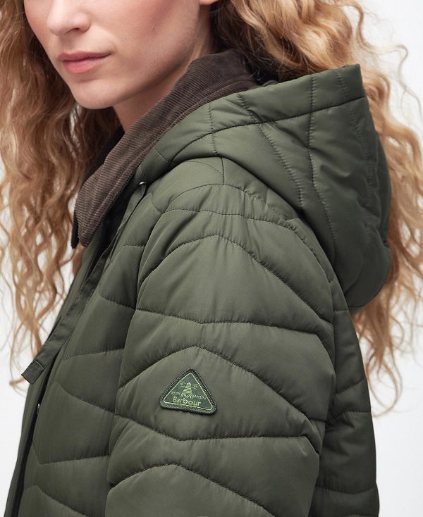 Barbour Oakfield Quilted Jacket Olivengrøn | BABO89281